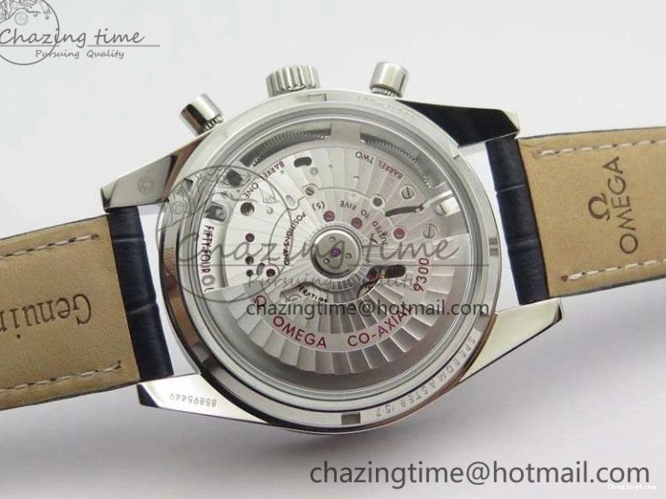 0126 AllSeason Speedmaster ’57 Co-Axial OMF 1:1 Best Edition White Dial Blue Markers A9300 (Free Leather Strap) 8132